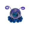 Handmade Beaded Magnetic Snails -Blue and Purple Shelled Front View