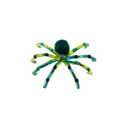 Handmade Beaded Small Spiders - Green